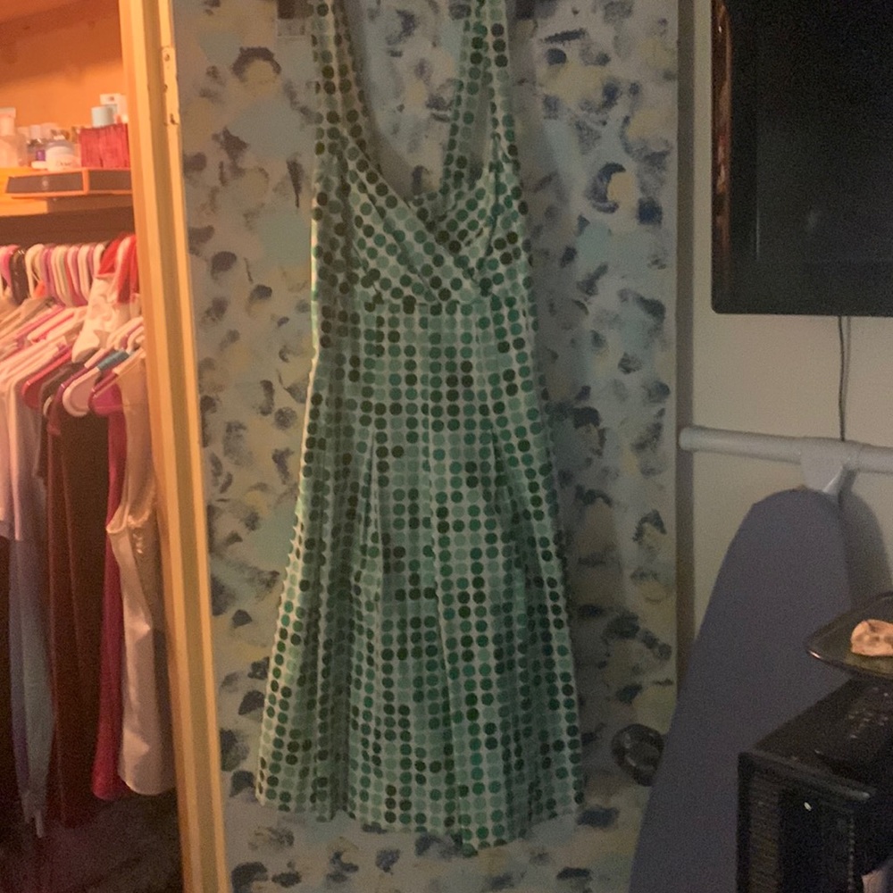 Free flowing polka dot strap dress